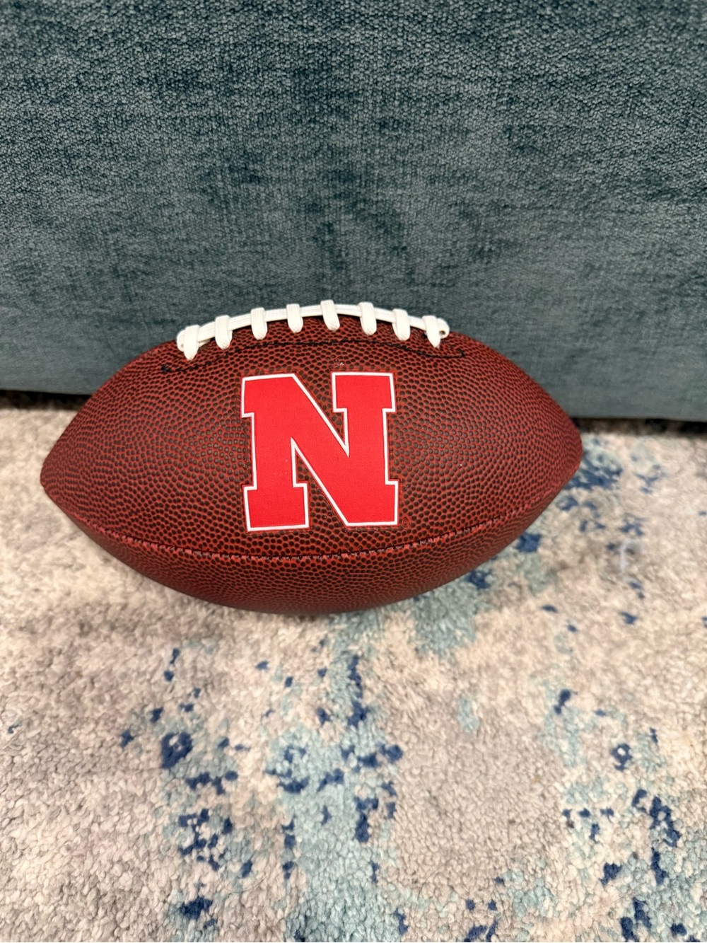 Mini Nebraska N Red Football - Team Logo